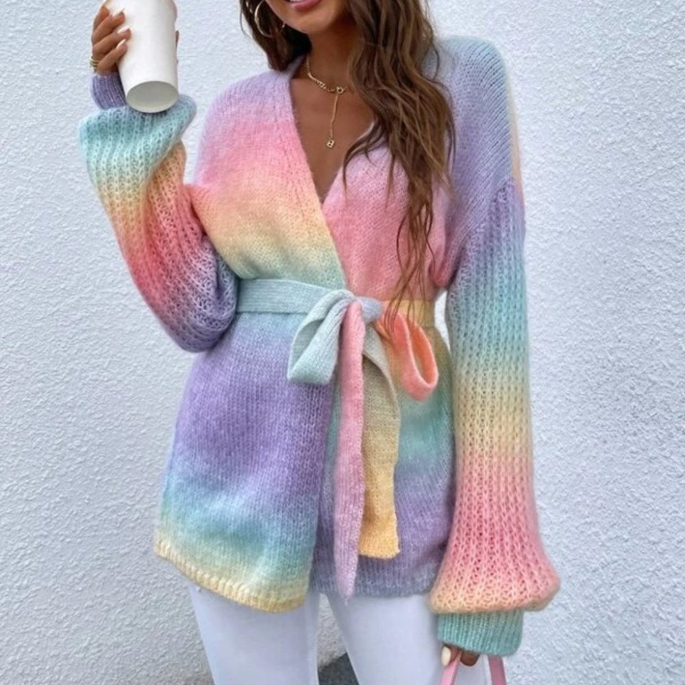 Rainbow Ombre Cardigan - Picture 5 of 6